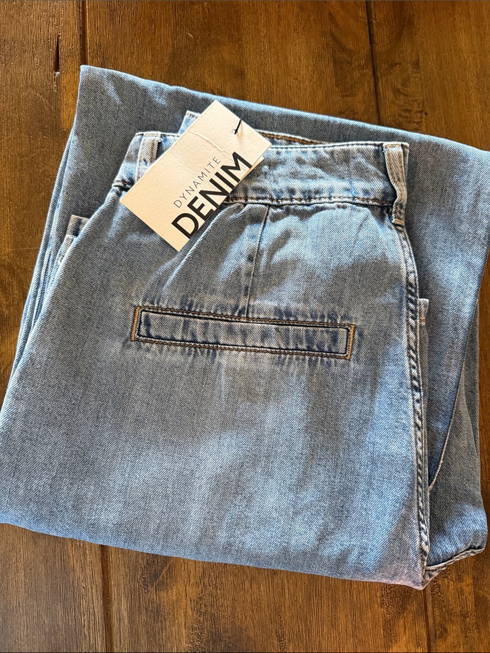 Ladies Dynamite Light Blue Wide Leg Denim